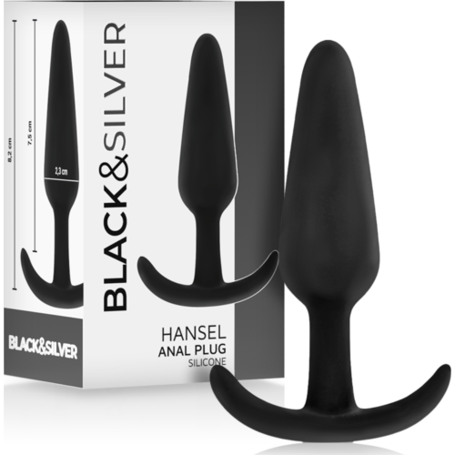 Analplugg BLACK&SILVER Hansel med handtag