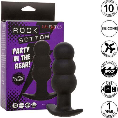 Analplug CalExotics Rock Bottom med pärlformad design