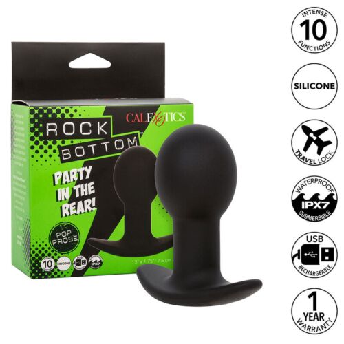 Analplugg CALEXOTICS Rock Bottom med 10 vibrationer
