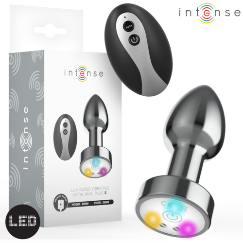 Vibrerande Metall Analplugg INTENSE med LED-lampor