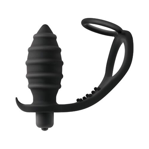 Anal plug och dubbelring S Pleasures Throttle Black