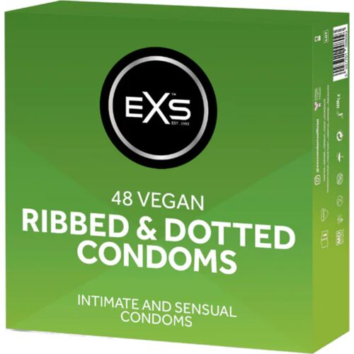 Exs Ribbad & Prickig Kondomer — 48 Pack