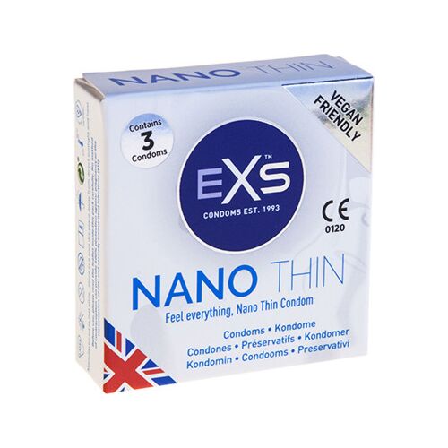 Exs Nano Thin 3:s kondomer — ultratunna passform
