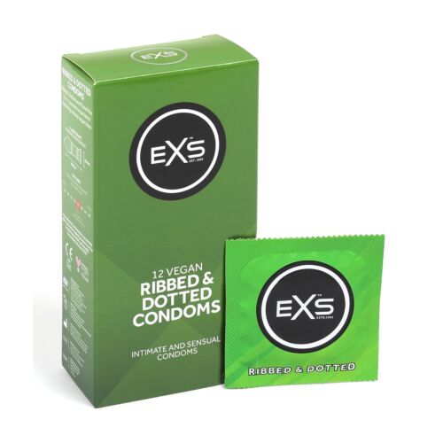 Kondomer Exs Ribbad & Prickig med Extra Stimulans