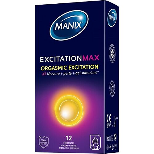 Manix Excitation Max Texturerade Kondomer (12-pack)