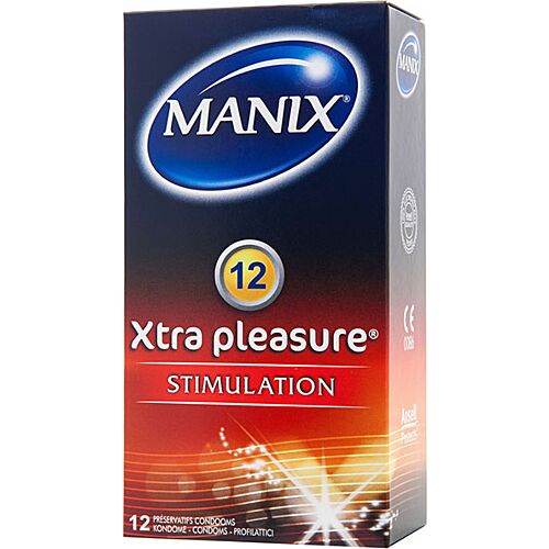 Manix Xtra Pleasure Ribbad Kondomer – 12 Pack