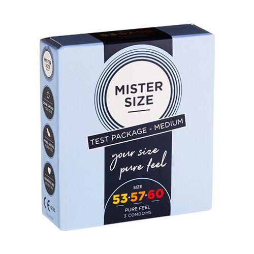 Mister Size kondomer 53, 57 & 60 – paket med 3 storlekar