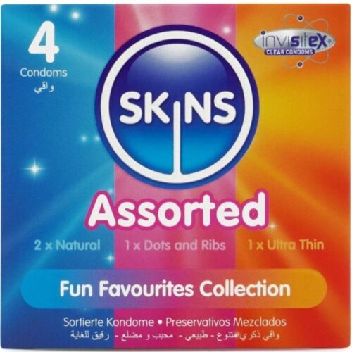 Skins Assorterade Premium Kondomer Pack 4 - Variation och Komfort