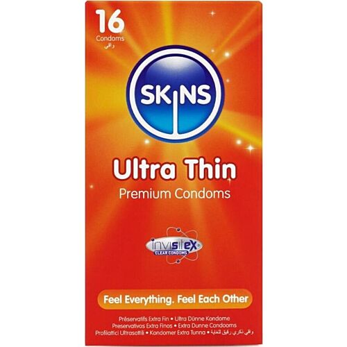 SKINS Ultra Thin Kondomer 16-Pack med Ökad Känslighet