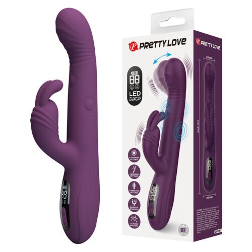 Vibratör HIGH TECH DEE MULTIFUNCTION RABBIT med LED-display