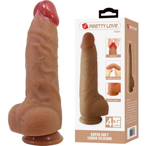 Dildo Pretty Love Najm 23,2 cm med Sugapparat