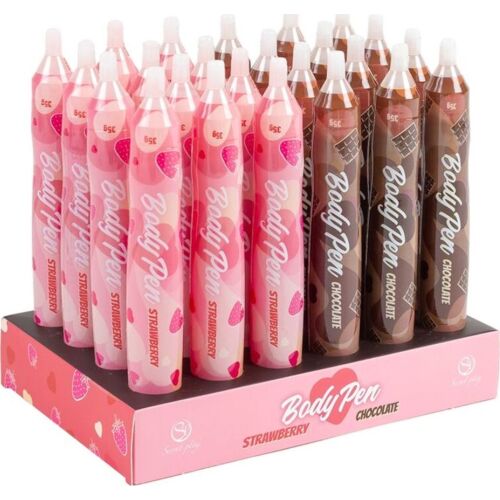 Ätbara kroppsmålningspennor SECRETPLAY COSMETIC BODY PEN DISPLAY 24 UNITS