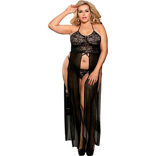 Plus Size Klänning-Topp och Trosor Set SUBBLIME