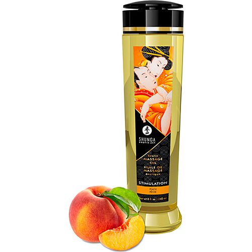 Massageolja Shunga Stimulation Persika 240 ml med Ylang Ylang