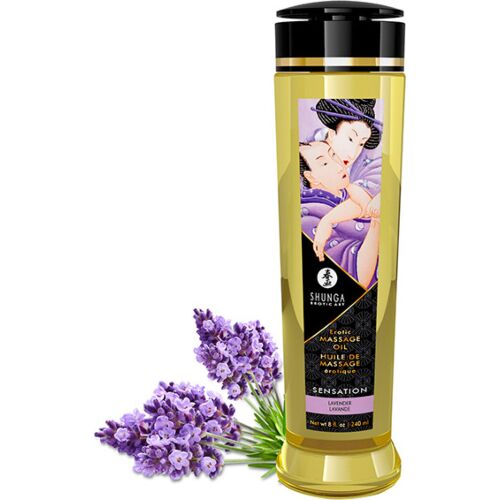 Massageolja Shunga Lavanda 240 ml med silkeslen känsla