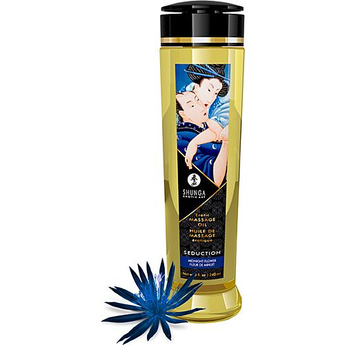 Massageolja Shunga Seduction - Blommor i Midnatt