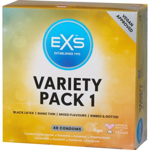 Exs Varietetspack 1 Kondomer med Flera Texturer och Smaker