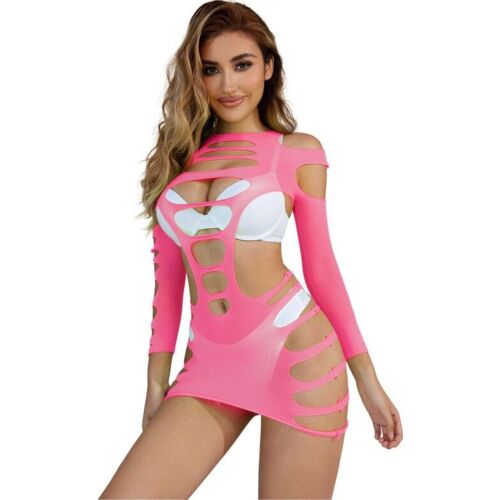 Långärmad fiskenätdress av Sublime med sexigt design