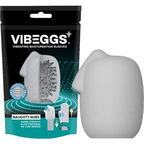 Vibeggs Naughty Nubs Masturbator Hylsa med Vibration