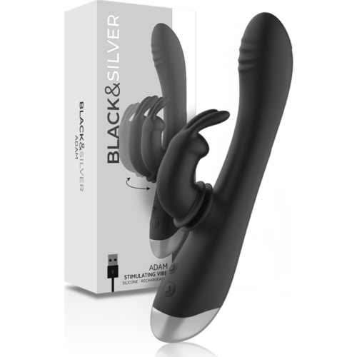 BLACK&SILVER Adam G-punkts Rabbit Vibrator