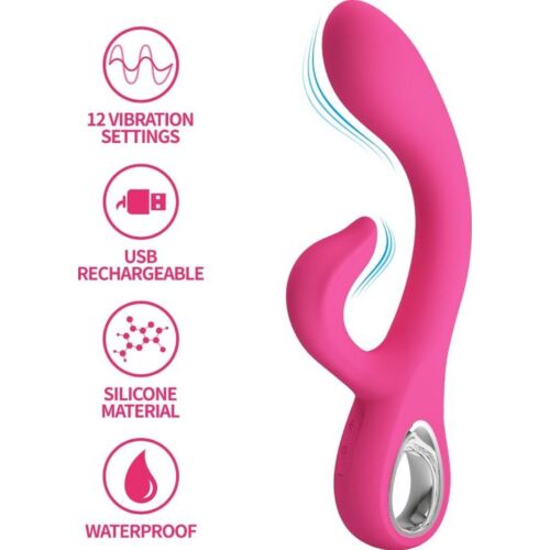 Kaninvibrator Pretty Love Fritz med 12 vibrationslägen