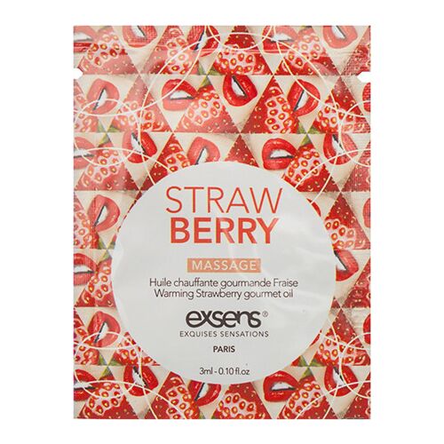 Värmande Massageolja Exsens Jordgubbspaket 3ml