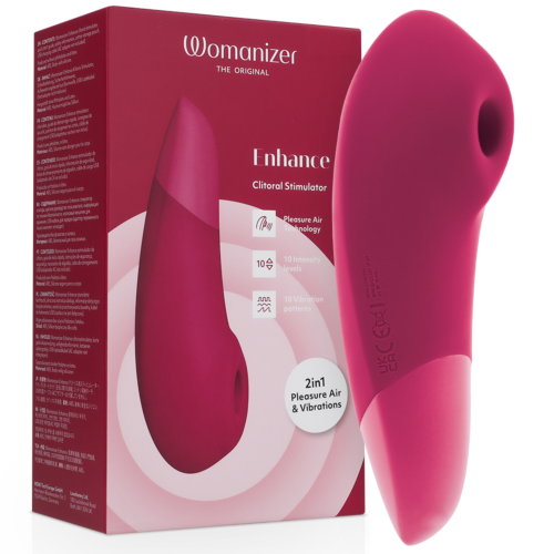 Stimulator Womanizer Enhance med Pleasure Air och vibrationer