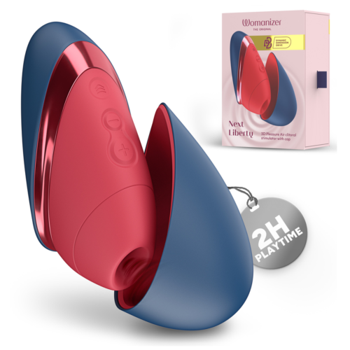 WOMANIZER NEXT LIBERTY klitorisstimulator blå/röd med 3D Pleasure Air