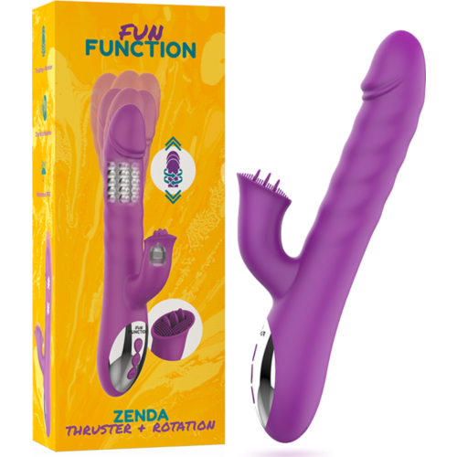 Rabbitvibrator FUN FUNCTION ZENDA med stöt- och rotationsfunktioner