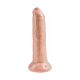 Dildo King Cock Uncut Natural 23 cm med Rörlig Förhud