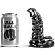All Black Dildo 13 cm med ribbad skaft