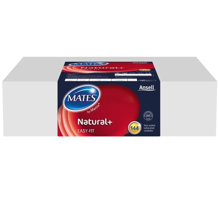 Kondom Mates Natural+ 144 Klinikpack med smidig textur Kondom Mates Natural+ 144 Klinikpack med smidig textur