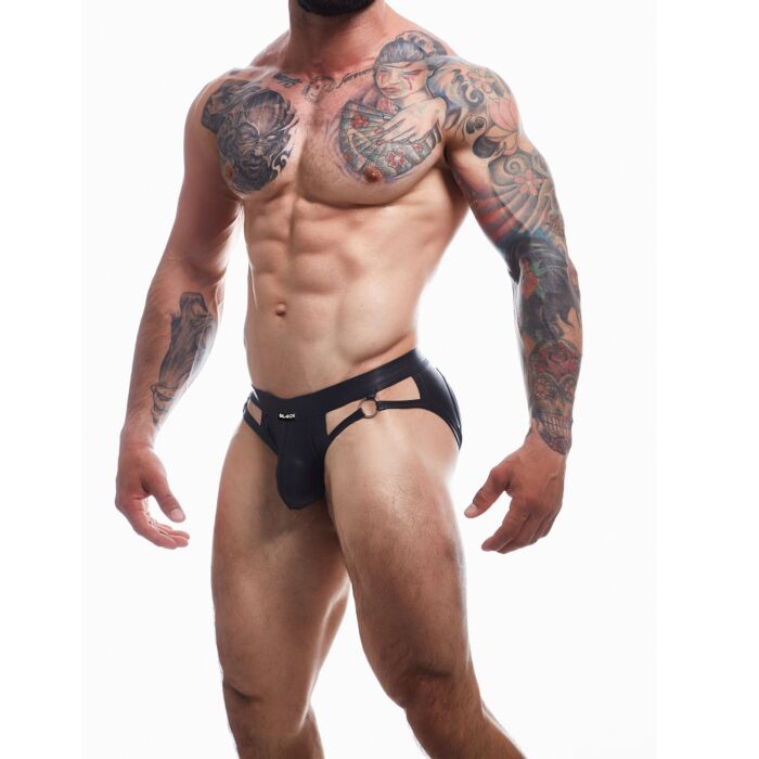 Jockstrap C4M Dungeon Black Leatherette - Storlek Large Jockstrap C4M Dungeon Black Leatherette - Storlek Large