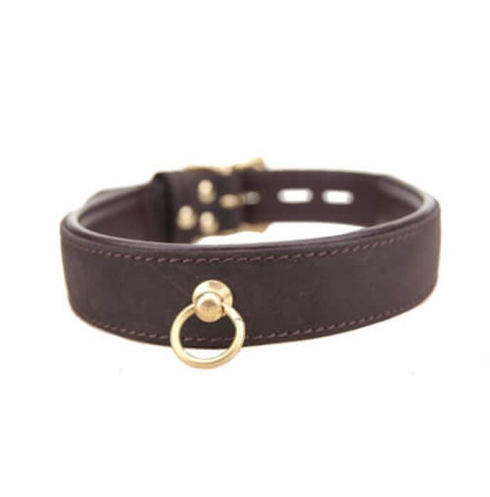 Halsband Bound Nubuck Leather med O-ring Halsband Bound Nubuck Leather med O-ring