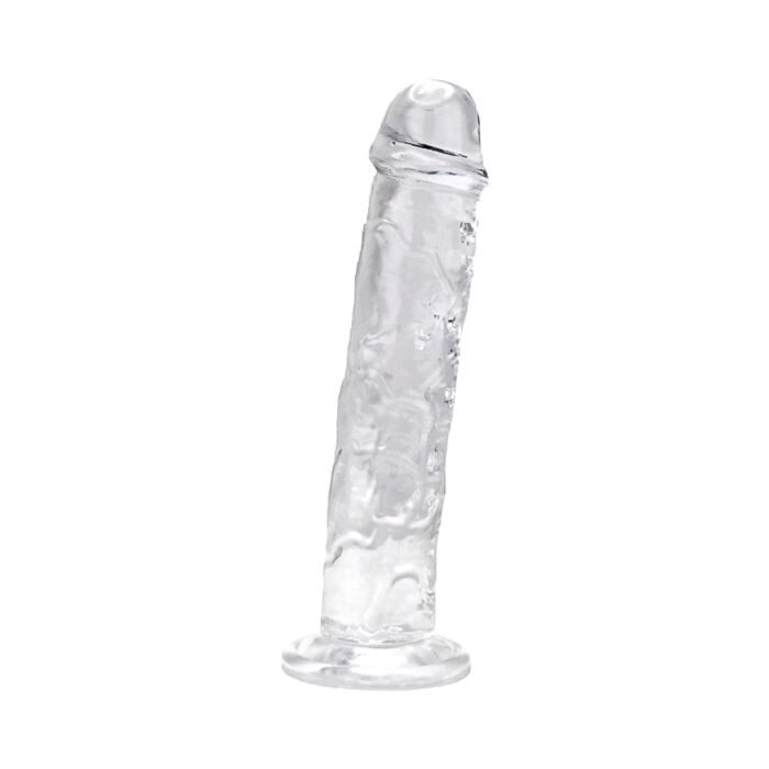 Dildo Loving Joy 9.5 Inch Transparent med sugsdocka Dildo Loving Joy 9.5 Inch Transparent med sugsdocka
