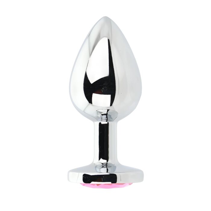 Buttplug Toosh Metal Large Stone med smyckad bas Rosa Buttplug Toosh Metal Large Stone med smyckad bas Rosa