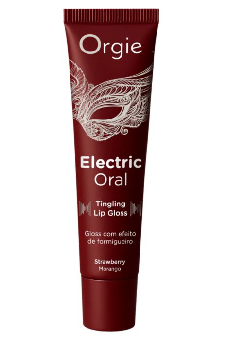 Läppbalsam Orgie Electric Oral - Jordgubbsarom och kittlande effekt Läppbalsam Orgie Electric Oral - Jordgubbsarom och kittlande effekt