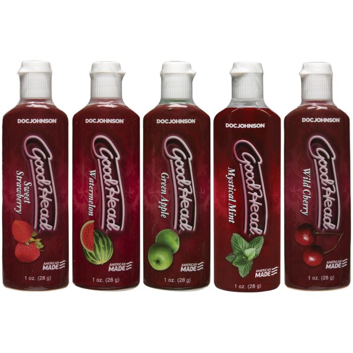 Cremor Doc Johnson Good Head 5-pack med olika smaker Cremor Doc Johnson Good Head 5-pack med olika smaker