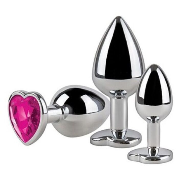 Plugg S Pleasures Metal LIA - Tre pack med hjärtform
