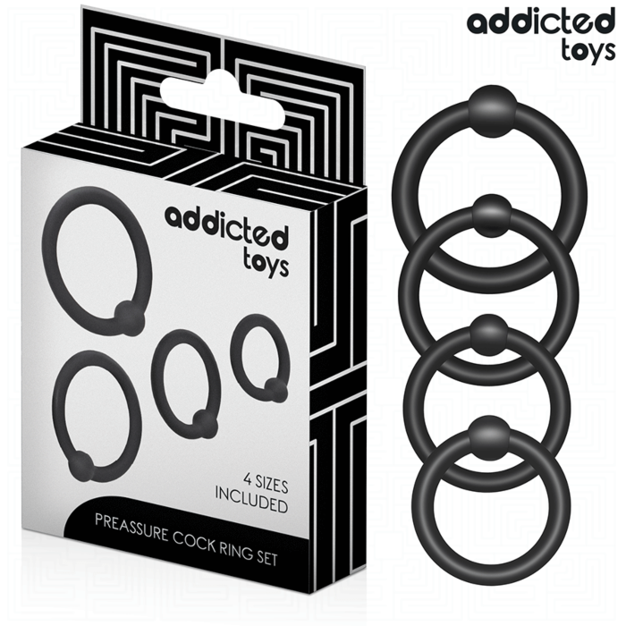 Användningringar Set Addicted Toys med 4 olika storlekar Användningringar Set Addicted Toys med 4 olika storlekar
