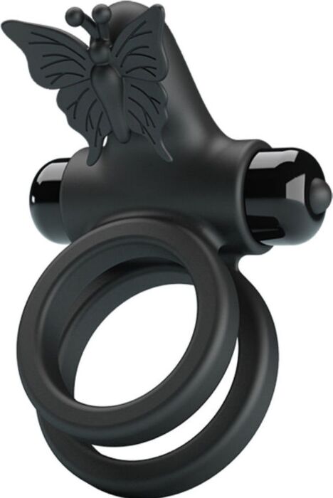 Anillo Vibrador Pretty Love Doble Estimulador Negro Anillo Vibrador Pretty Love Doble Estimulador Negro
