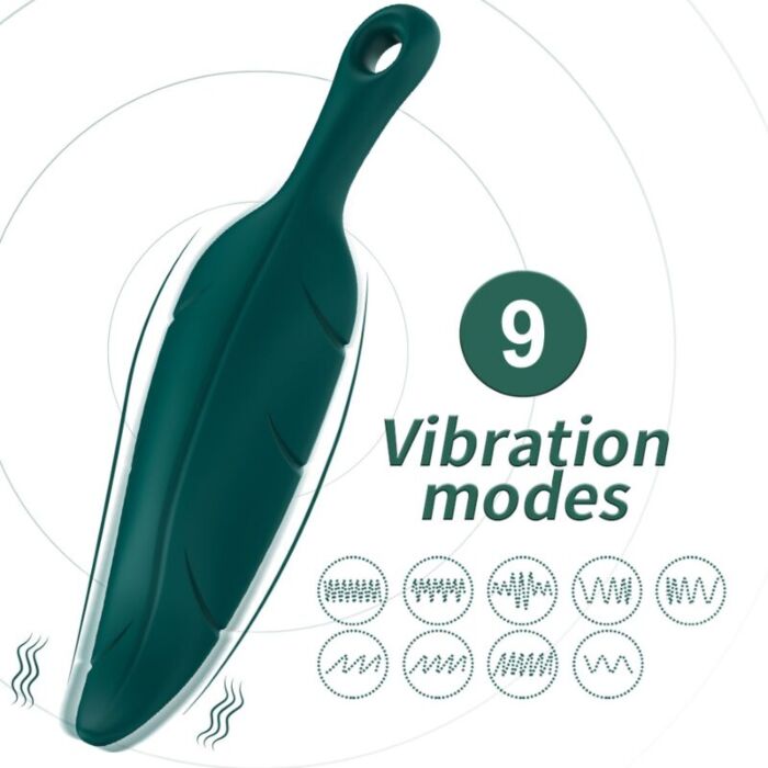 Stimulator ARMONY Leaf Green med avtagbar vibrerande kula Stimulator ARMONY Leaf Green med avtagbar vibrerande kula