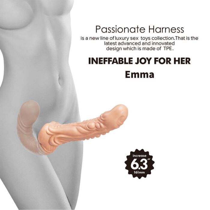 Penis Dildo BAILE EMMA Texturerad Dubbel Penetration Penis Dildo BAILE EMMA Texturerad Dubbel Penetration