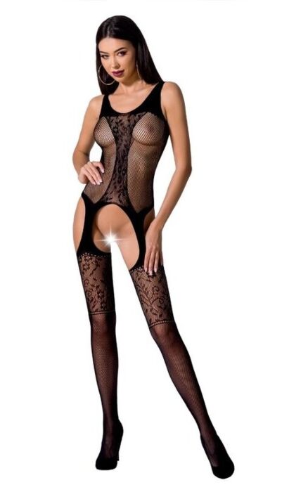 Bodystocking Passion Woman BS072 med öppning i grenen