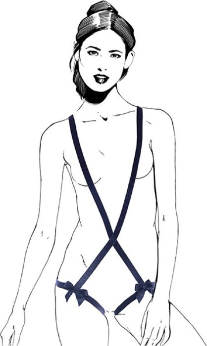 Body straps Happy Lola Blue Velvet ajustable Body straps Happy Lola Blue Velvet ajustable