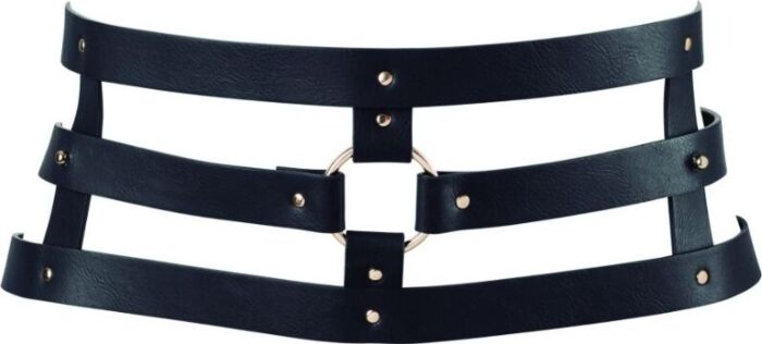 Cinturón Bijoux Maze con correa y doble uso en negro