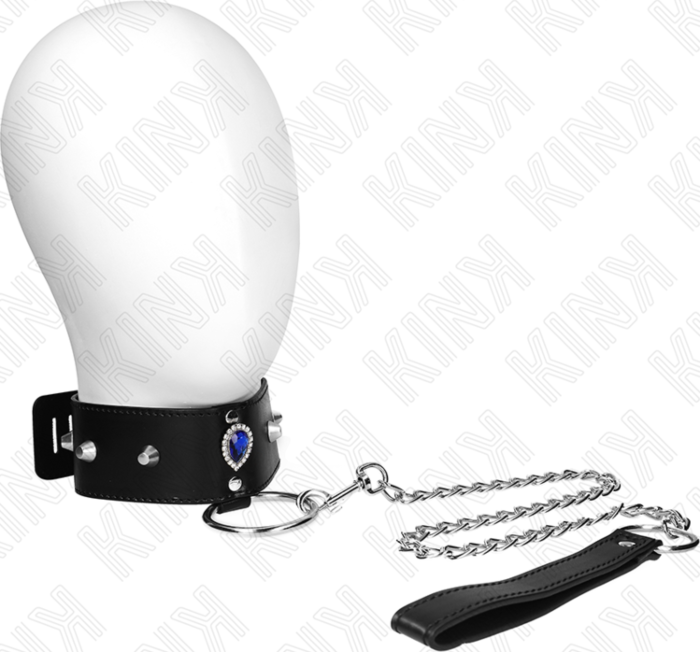 Collar con Correa KINK Azul Ajustable 65 cm Collar con Correa KINK Azul Ajustable 65 cm