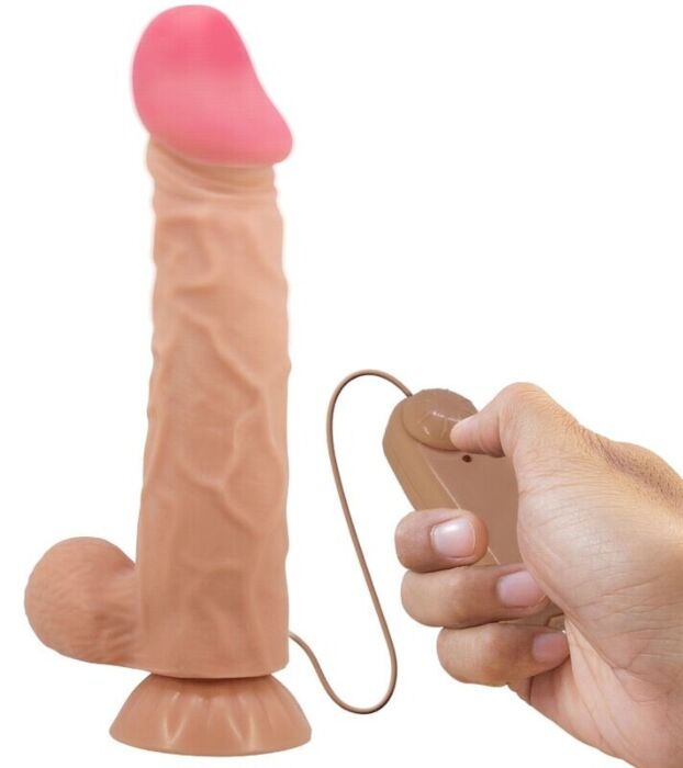 Realistisk dildo med glidande hud och fjärrkontroll Pretty Love Sliding Skin