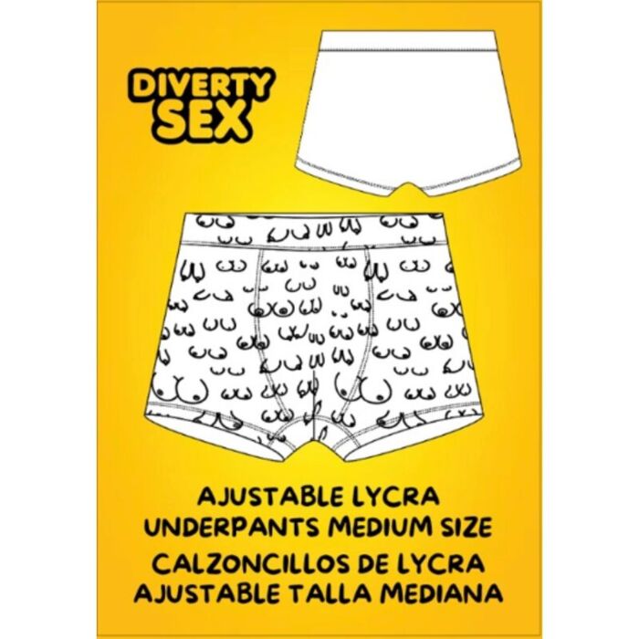 Boxers Diablo Picante Medelstorlek Roligt Brösttryck Boxers Diablo Picante Medelstorlek Roligt Brösttryck