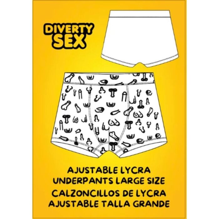 Boxers Diablo Picante Large Storlek med Penistryck Boxers Diablo Picante Large Storlek med Penistryck
